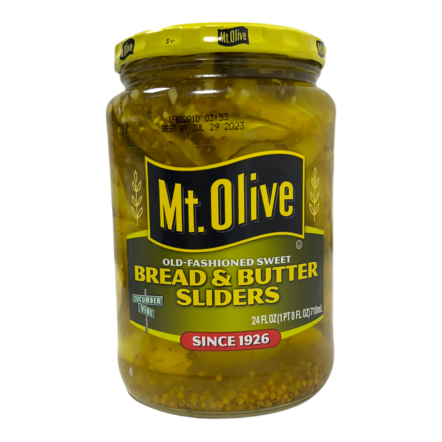 Mt. Olive Bread & Butter Sliders 710ml (Best Before 04/2026)