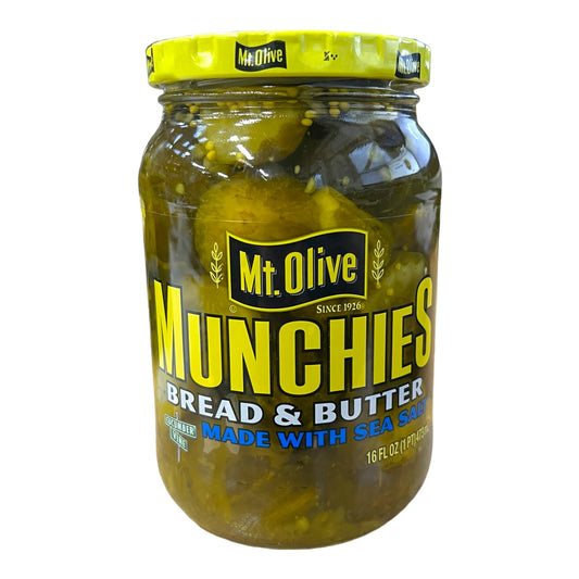 Mt. Olive Munchies Bread & Butter Made with Sea Salt 473ml (Best Before : 04 June 2026)