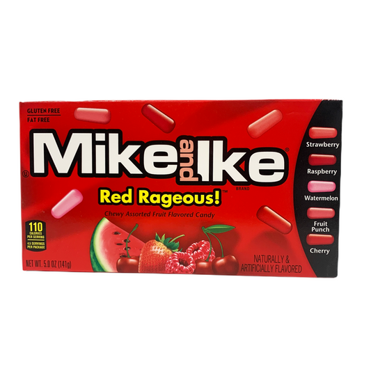 Mike and Ike Red Rageous! Chewy Assorted Fruit Flavoured Candy 120g(Best Before Date September 2025)