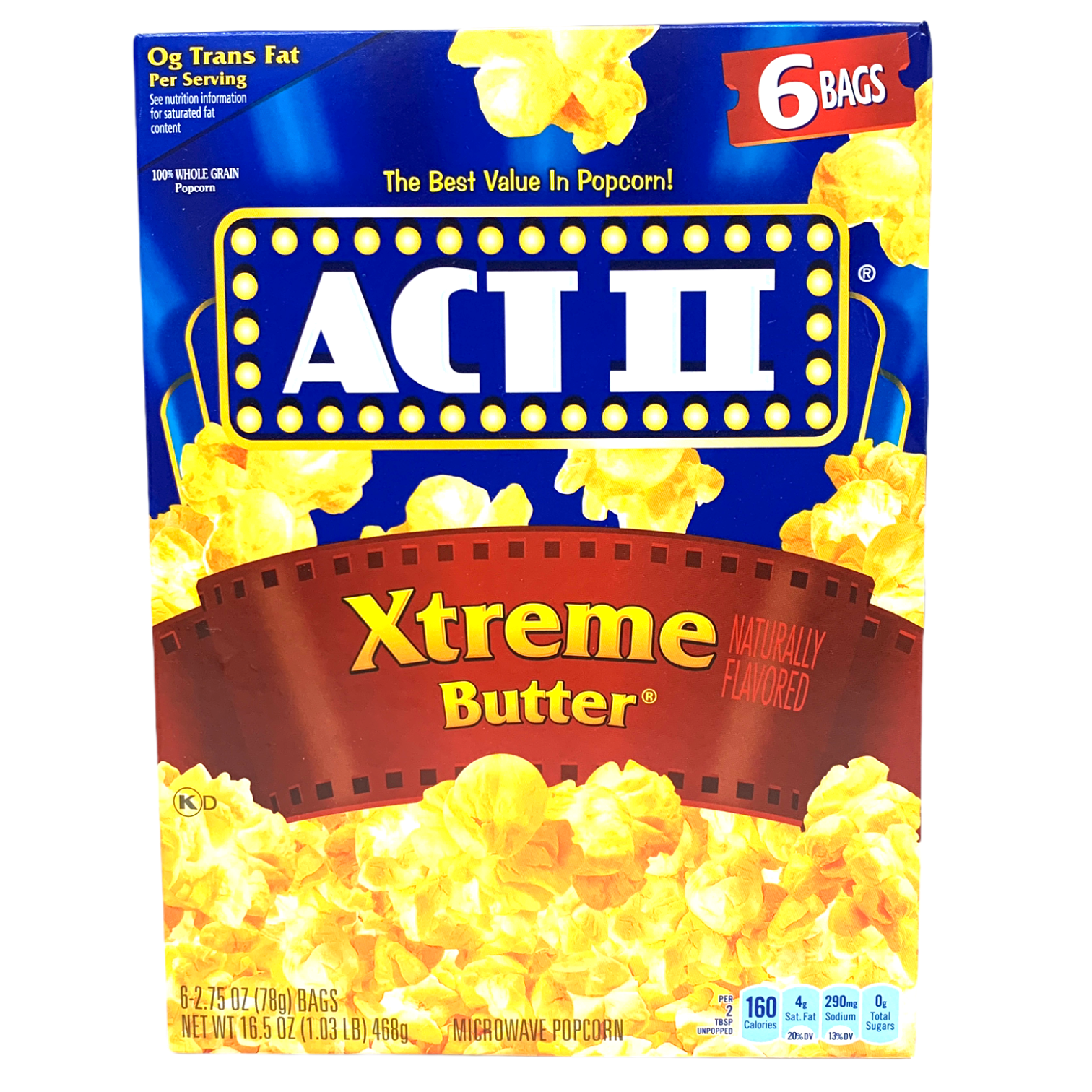 Act II Xtreme Butter Microwave Popcorn 468g sold by American Grocer in the UK