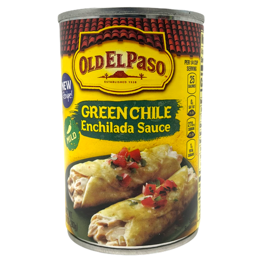 Old El Paso Mild Green Chile Enchilada Sauce 283g (Pack of 3) (Best Before Date 28/Dec/2025)