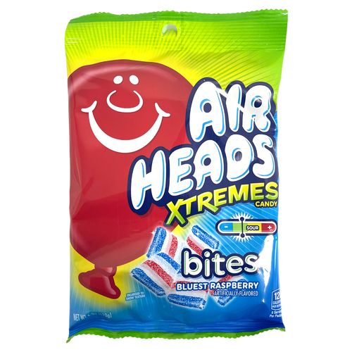 Airheads Xtremes Bites Bluest Raspberry Candy 170g sold by American Grocer in the UK