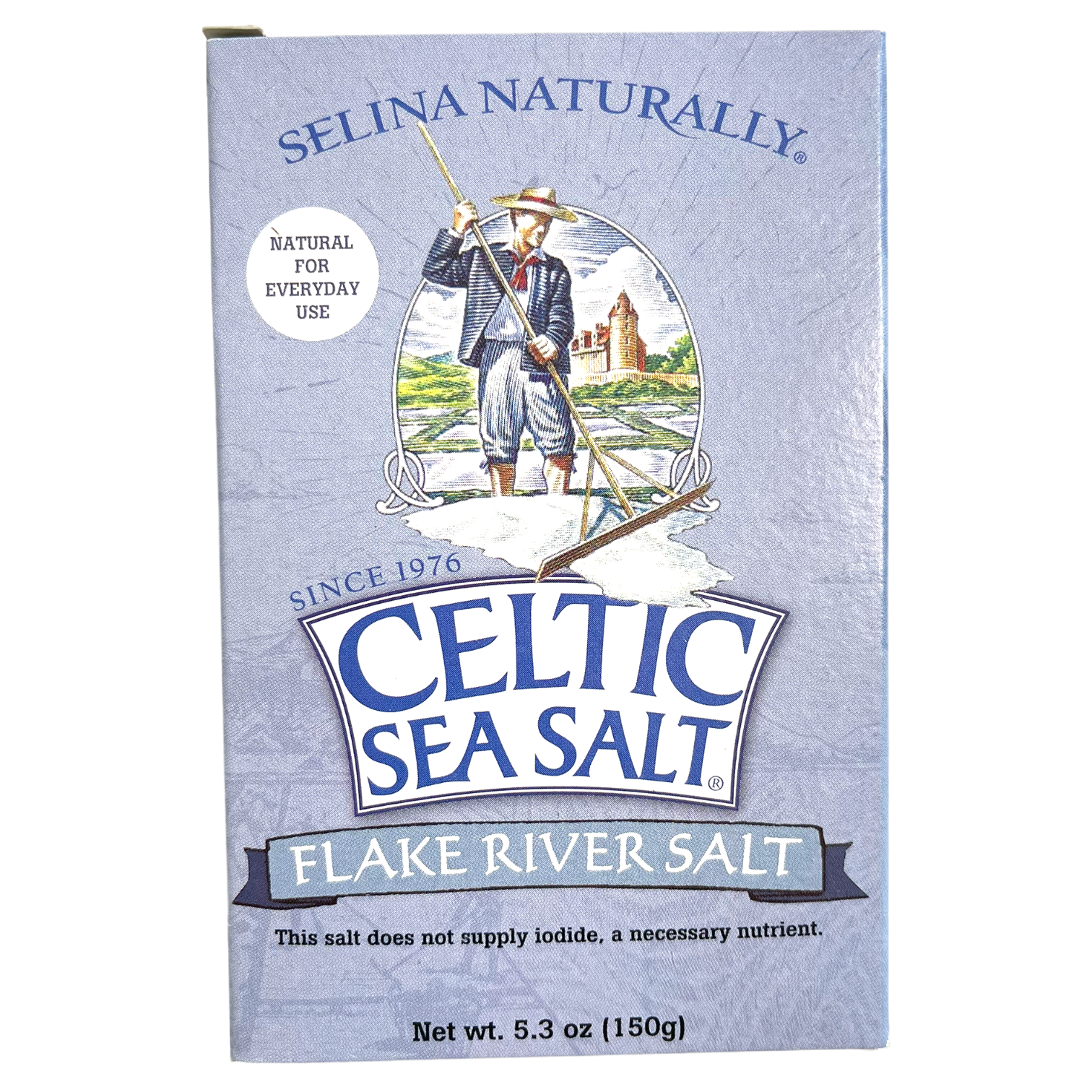Celtic Sea Salt Fossil River Flake Salt 150g sold by American Grocer in the UK
