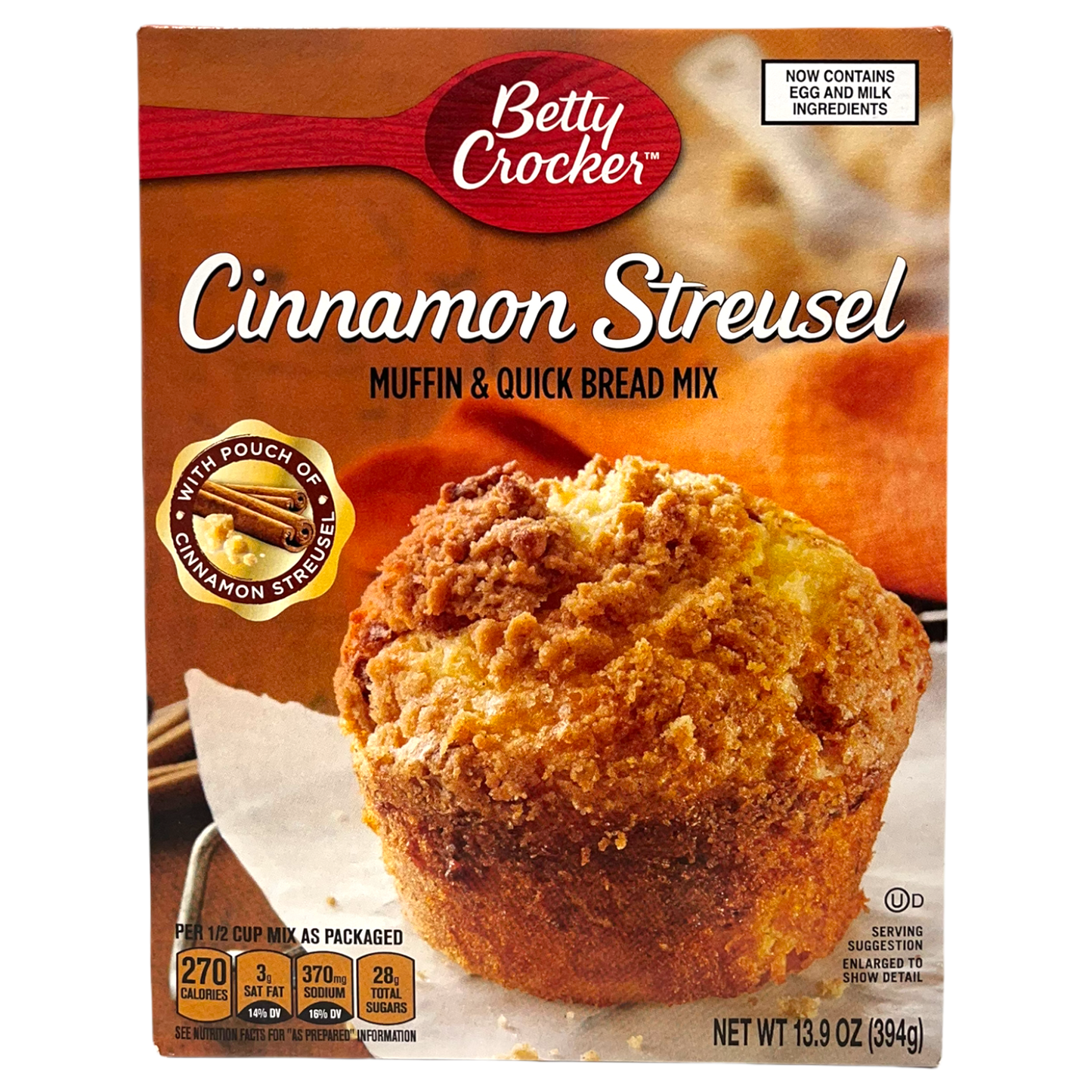 Betty Crocker Cinnamon Streusel Muffin and Quick Bread Mix 394g (Best Before :09/11/2025)
