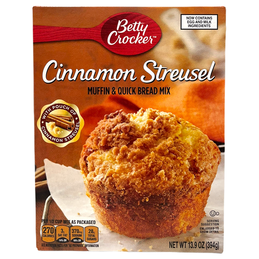 Betty Crocker Cinnamon Streusel Muffin and Quick Bread Mix 394g (Best Before :09/11/2025)