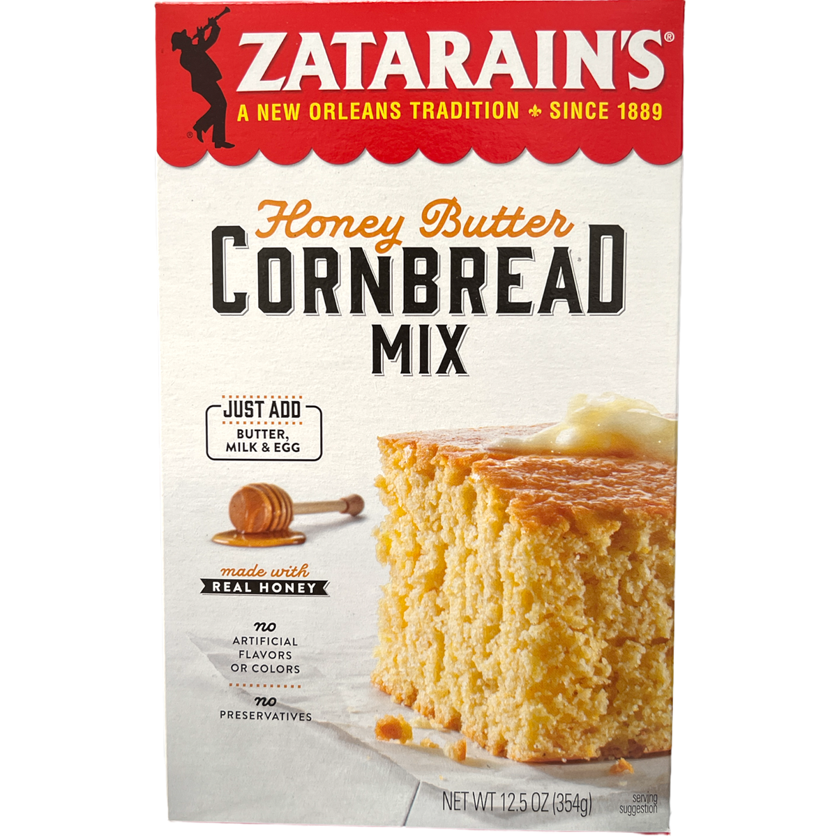 Zatarain's Honey Butter Cornbread Mix 354g (Damaged Box)