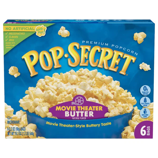 Pop Secret Movie Theatre Butter Popcorn 540g (Best Before 11/25)