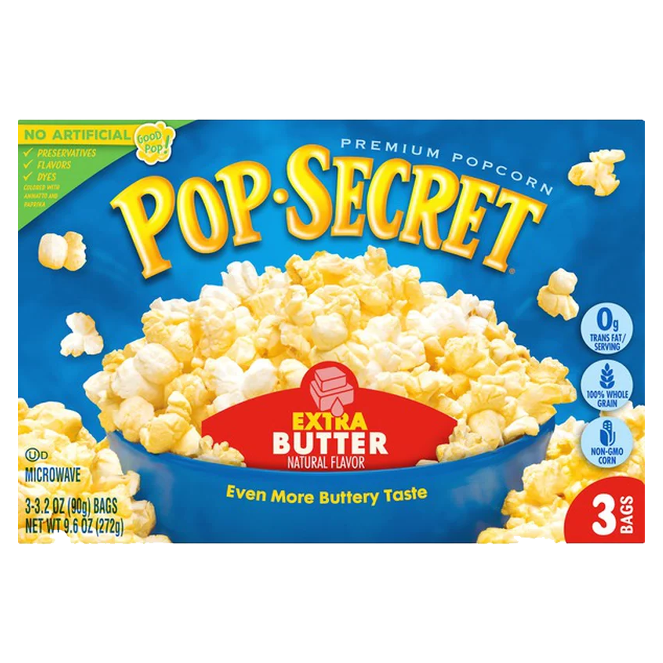 Pop Secret Extra Butter Microwave Popcorn 272g- (3 x 90g)(BBD SEPT2026)