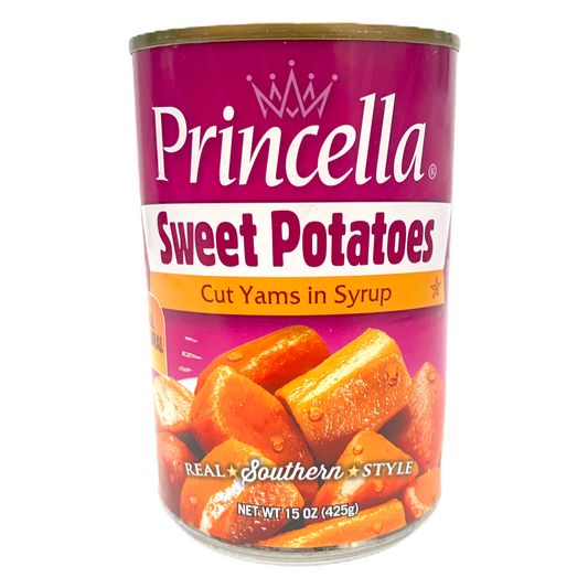 Princella Sweet Potatoes Cut Yams in Syrup 425g (Best Before 10/2025) (Dented Tin)
