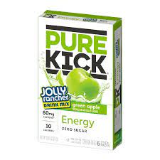 Singles To Go Pure Kick Jolly Rancher Green Apple Drink Mix 21.7g (6 Sticks)