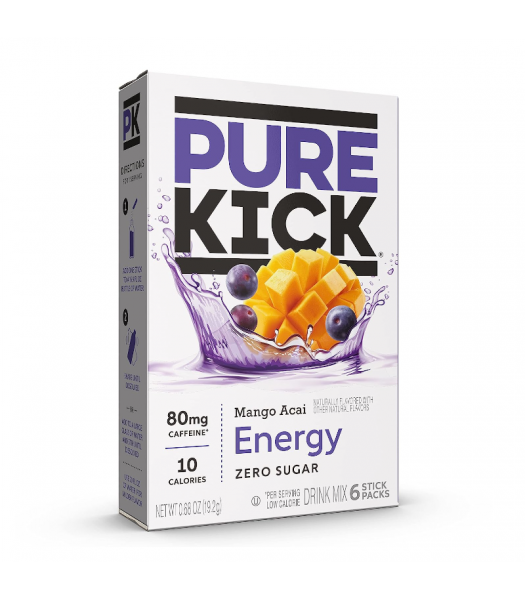Singles To Go Pure Kick Mango Acai Drink Mix 19.2g (6 Sticks)