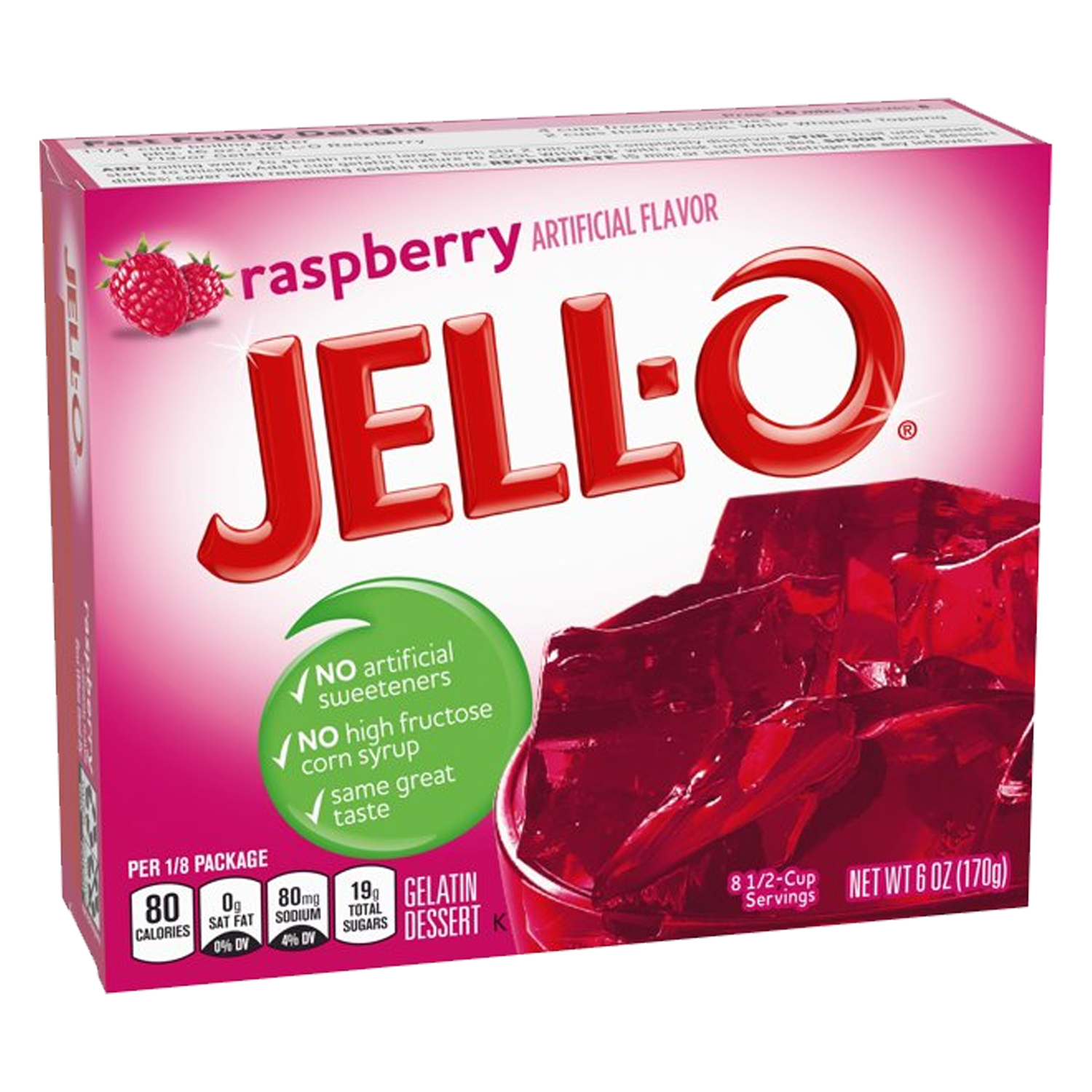 Jell-O Raspberry Gelatin Dessert Mix 85g