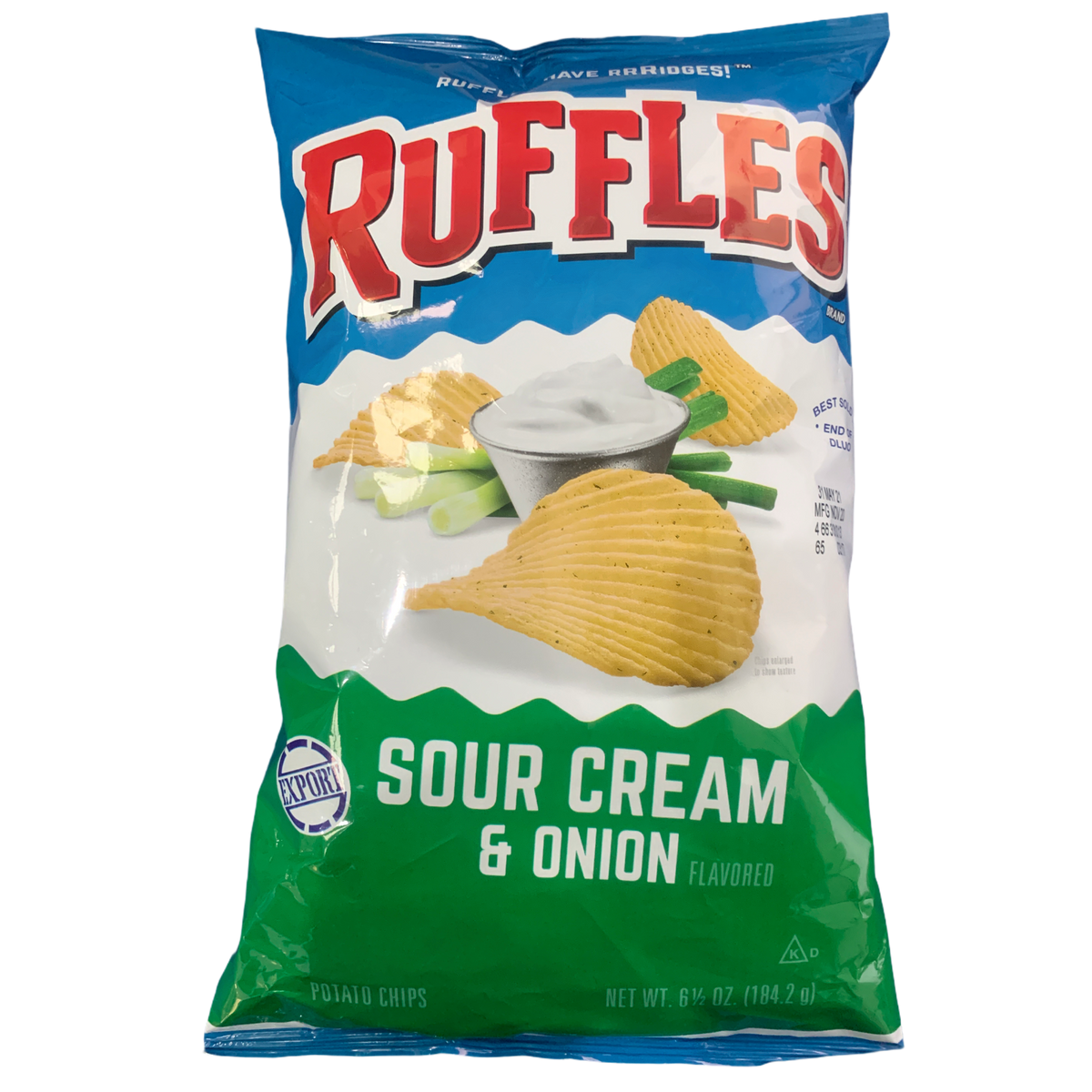 Ruffles Sour Cream & Onion Potato Chips 184.2g (BBD april 2026)