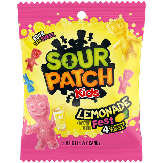 Sour Patch Kids Lemonade Fest Soft & Chewy Candy Bag 102g (Best Before Date 02/01/2025)