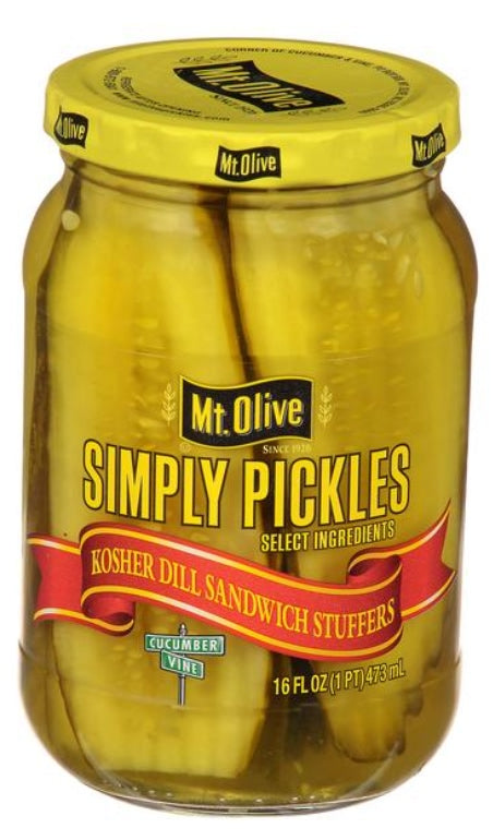 Mt Olive Simply Kosher Dill Sandwich Stuffers 473ml (Best Before : 11 August 2026)