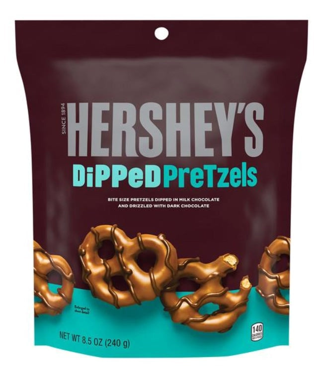 Hershey's Dipped Pretzel Pouch 240g (Best Before : March 2026)