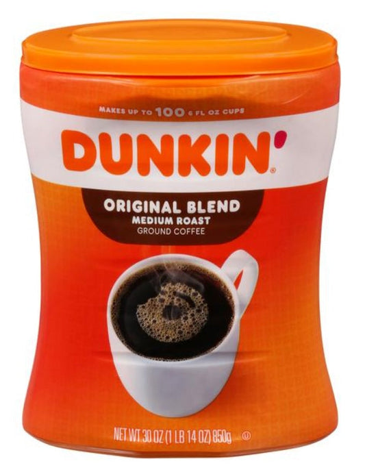Dunkin Donuts Original Blend Medium Roast Cannister 850g