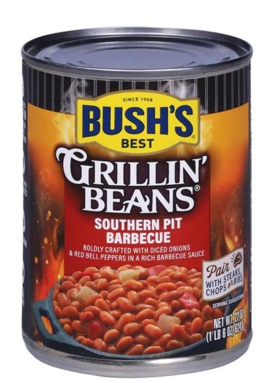 Bush's Grilling Beans Southern Pit BBQ 623g (Dented Tin)