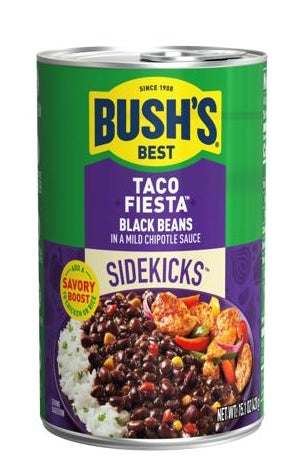 Bush's Best Sidekicks (Taco Fiesta) Black Beans 428g (Best Before : 28 Nov 2026)