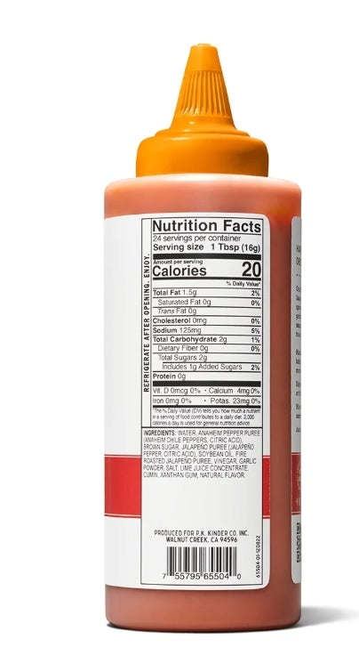 Kinder's Wing Sauce & Dip | Fire Roasted Jalapeno (Best Before : 3 Oct 2025)