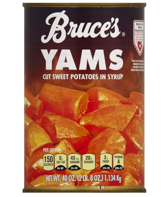 Bruce's Yams Cut Sweet Potatoes In Syrup 425g (Best Before Date 03/10/2025)