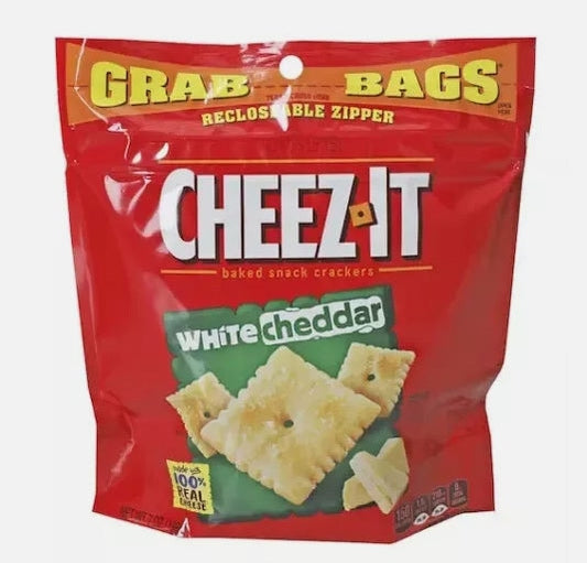 Cheez-it White Cheddar Baked Snack Crackers 198g Grab Bag (Best Before : 14 April 2026)