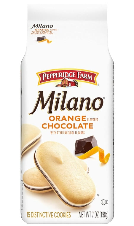 Pepperidge Farm Milano Orange Chocolate Distinctive Cookies 198g (Best Before : 08 Sep 2026)