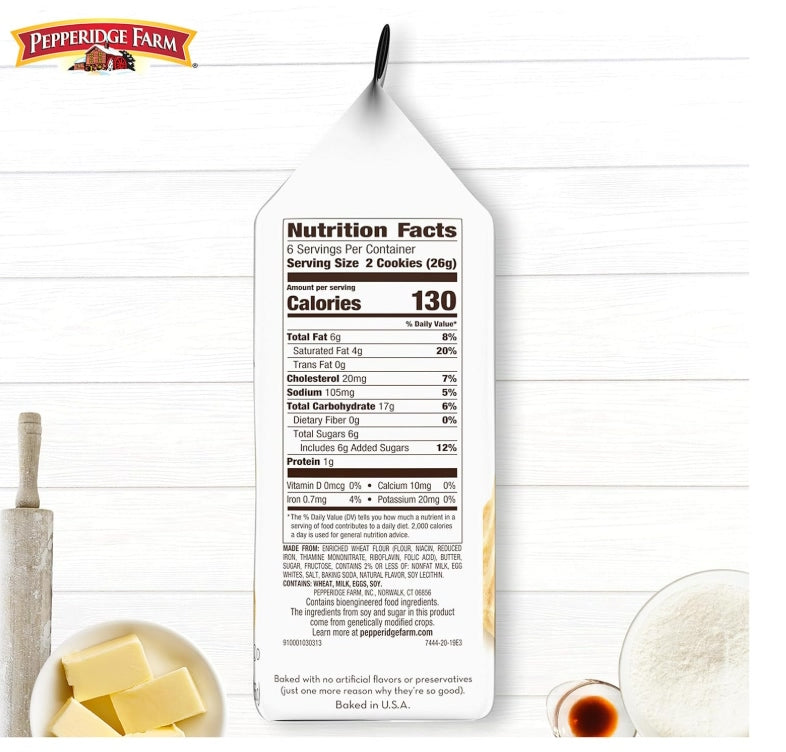 Pepperidge Farm Dublin Shortbread Distinctive Cookies 156g (Best Before : 18 July 2026)
