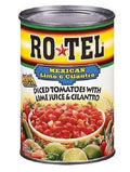 Ro-Tel Diced Tomatoes with Green Chillies | Mexican Style Lime & Cilantro 283g
