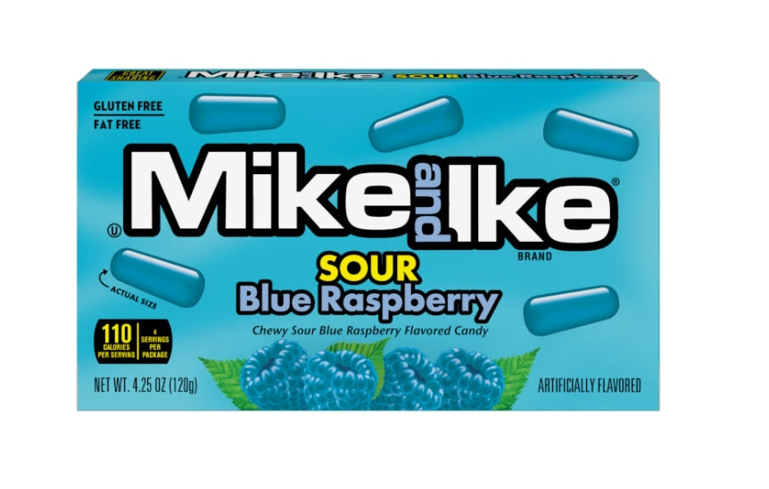 Mike & Ike Theater Box 120g | Sour Blue Raspberry (Best Before : April 2026)