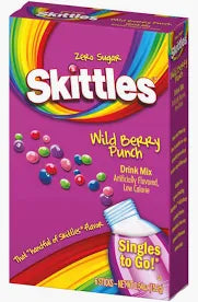 Singles To Go Skittles Wild Berry Punch Drink Mix 15.2g (6 Sticks)