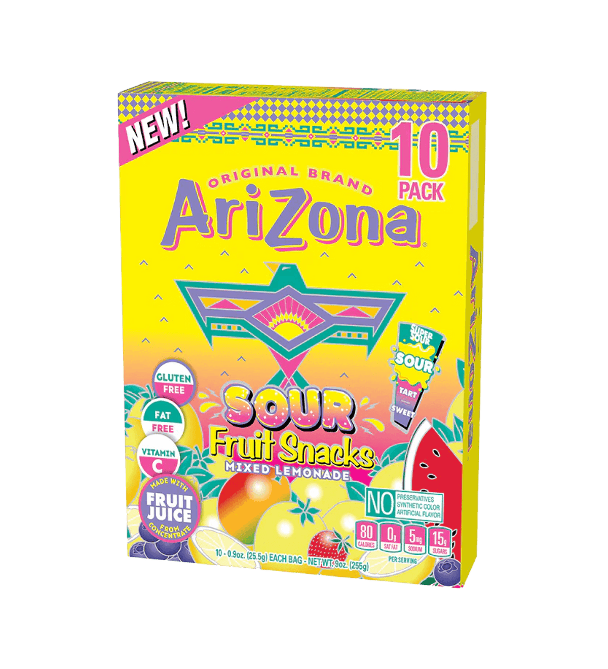 Arizona Fruit Snacks Sour Mixed Lemonade Box 255g