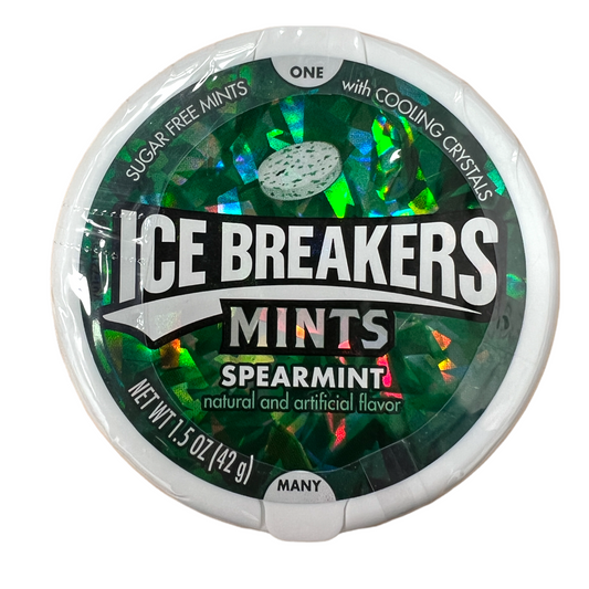 Ice Breakers Spearmint Sugar Free Mints 42g (Pack of 2)