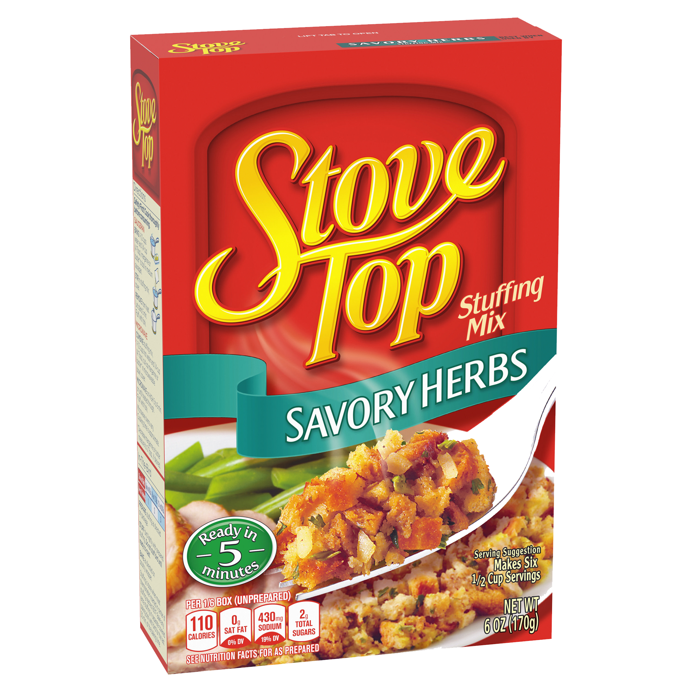 Stove Top Savory Herbs Stuffing Mix 170g (Best Before Date:- Oct/2026)