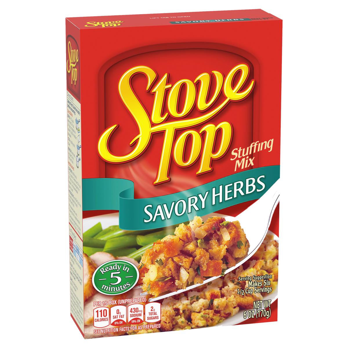 Stove Top Savory Herbs Stuffing Mix 170g (Best Before Date:- Oct/2026)