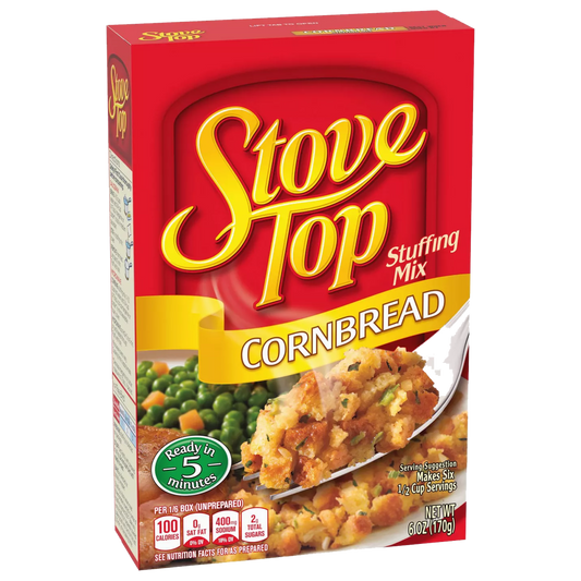 Stove Top Cornbread Stuffing Mix 170g (Damaged Box, Inside Packaging Sealed)