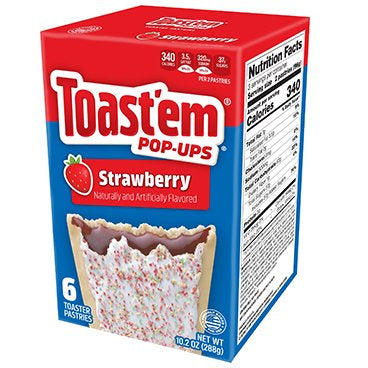 Toast'em Pop-Ups Strawberry Fruit Toaster Pastries 288g