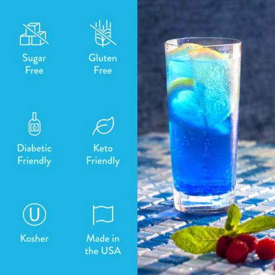 Sugar Free Genie™- Sugar Free Sour Blue Raspberry Syrup (Pack Of 2 Bundle)