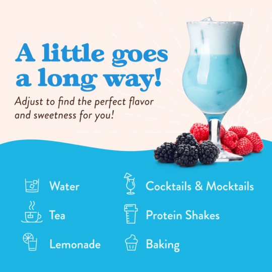 Sugar Free Genie™- Sugar Free Sour Blue Raspberry Syrup (Pack Of 3 Bundle)