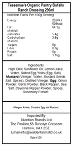 Tessemae's Organic Pantry Bufallo Ranch Dressing 296ml(Best Before Date 24/01/2026)