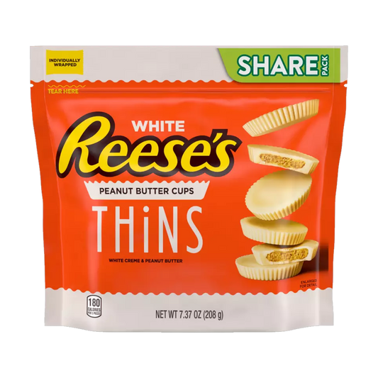 Reese's Thins White Peanut Butter Cup Bag 208g  (Best Before Date:-28/11/2025)