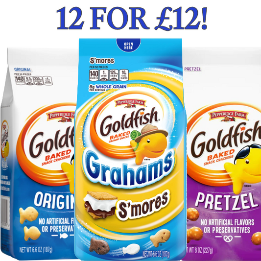 (Best Before Clearance Offer) Pepperidge Farms Goldfish Baked Snack Crackers 187g Cheese No Artificial Flavours | Choose Your Flavour & Size