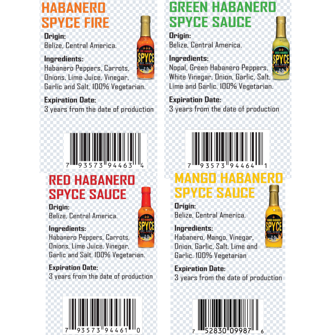 Spyce Hot Sauces Gift Box- 4 Hot Sauces (Best Before : 03 May 2026)