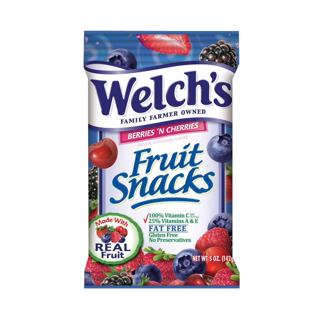 Welch's Fruit Snacks Berries N Cherries 142g