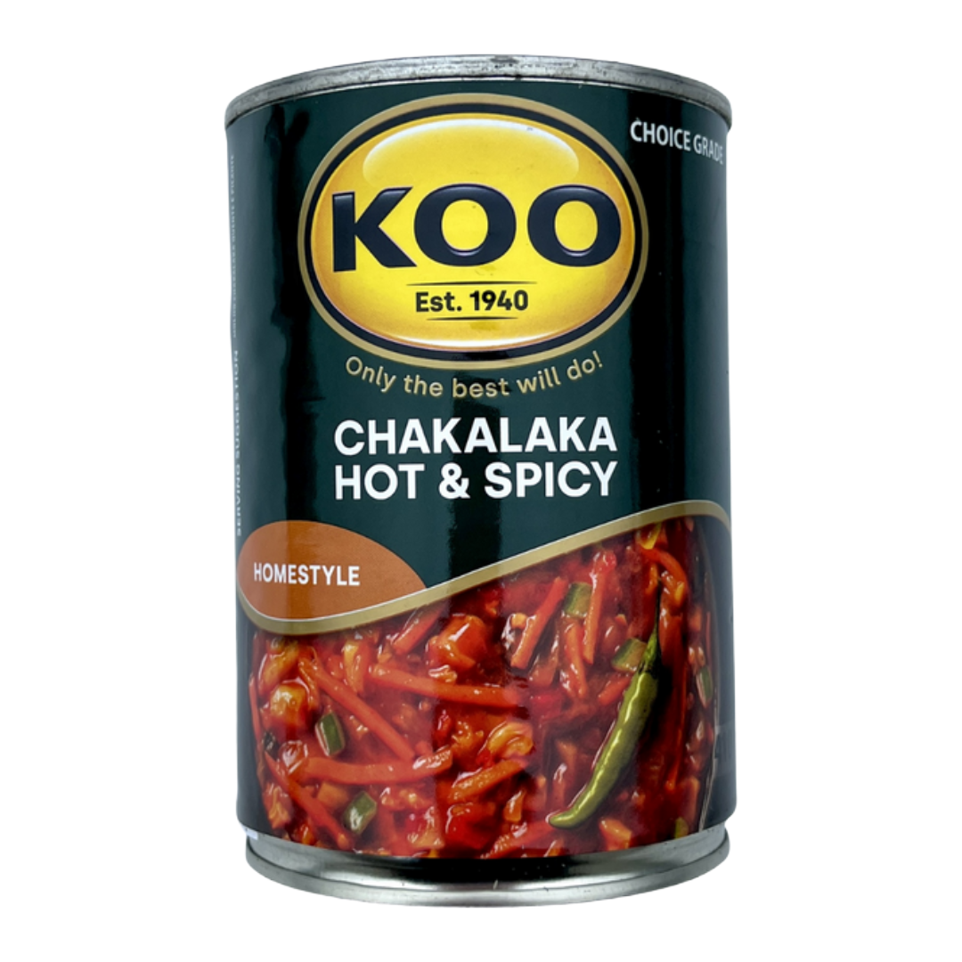 Koo Chakalaka Hot & Spicy Homestyle 410g (Best Before 01/2026)