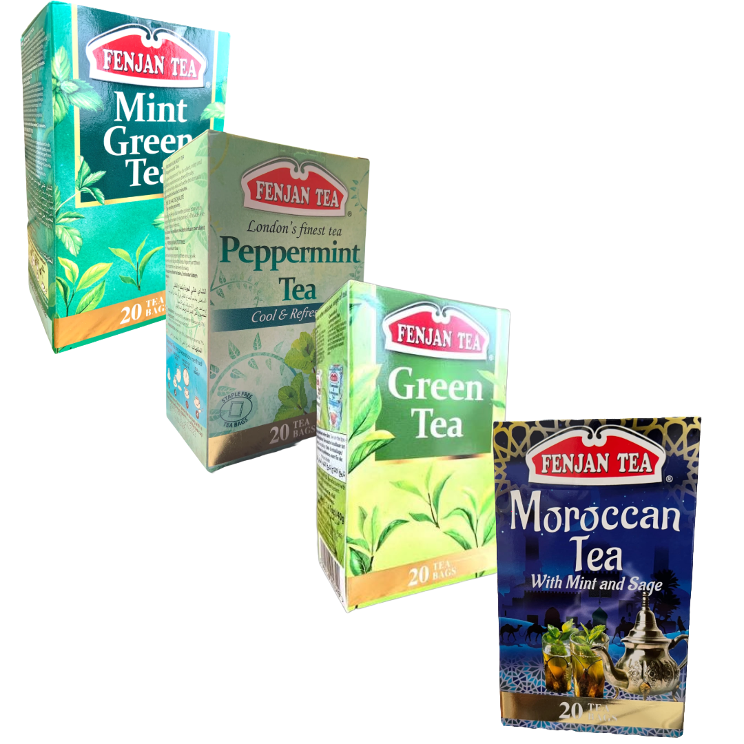 Fenjan Tea Bundle | Mint Green Tea, Peppermint Tea, Green Tea, Moroccan Tea