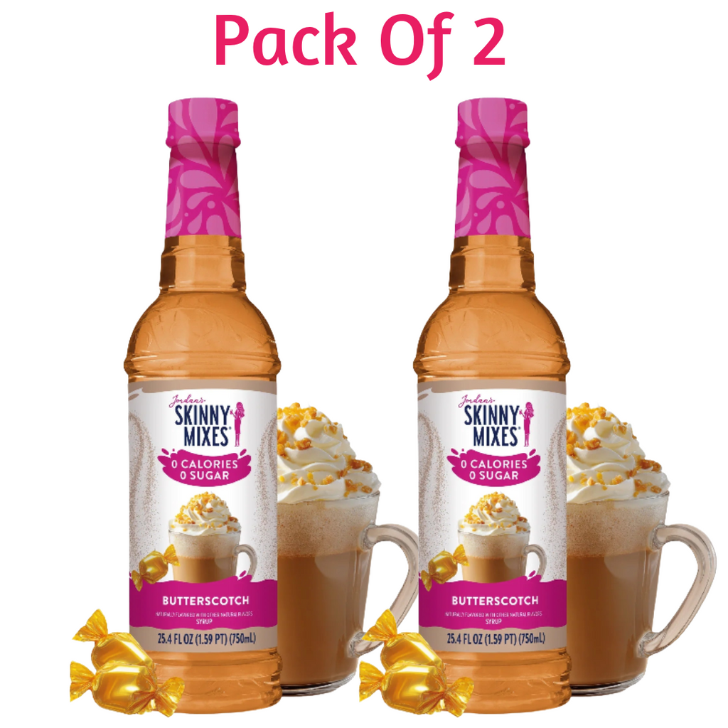 Skinny Syrups Sugar Free Butterscotch 750ml (Pack Of 2 Bundle)