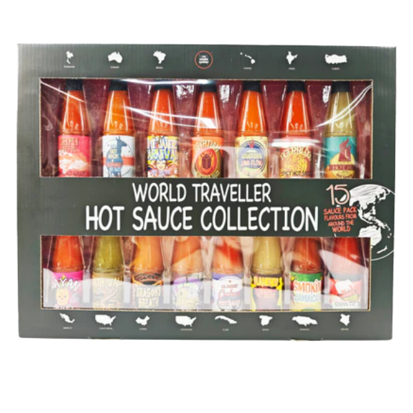 World Traveller Hot Sauce Collection (15ct) | Global Flavours in One Box