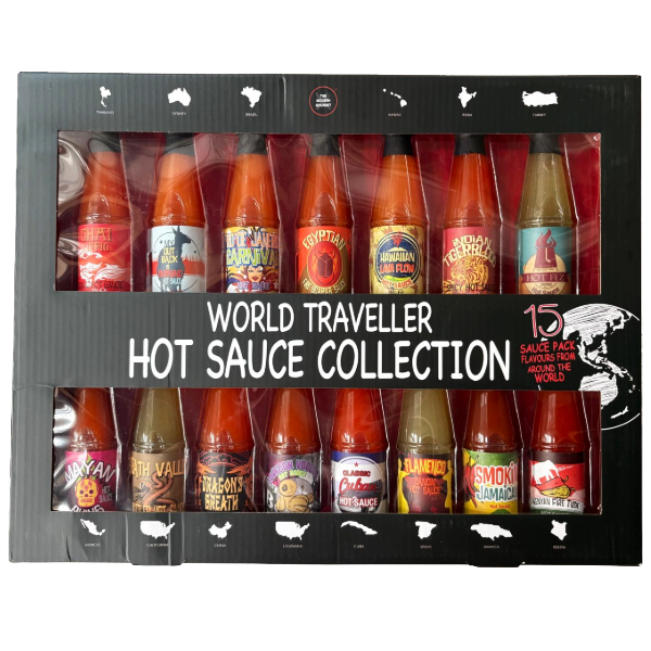 World Traveller Hot Sauce Collection (15ct) | Global Flavours in One Box