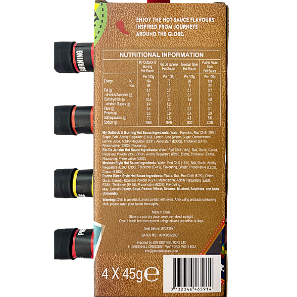 Global Hot Sauces to Go 4ct